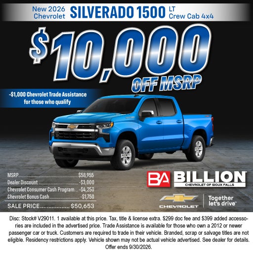 NEW 2026 CHEVROLET SILVERADO 1500 LT CREW CAB