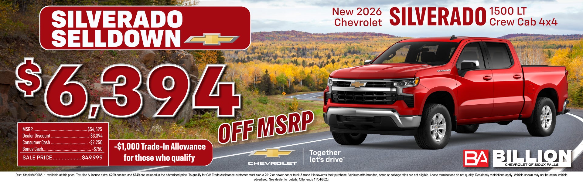 NEW 2026 CHEVROLET SILVERADO 1500 LT CREW CAB