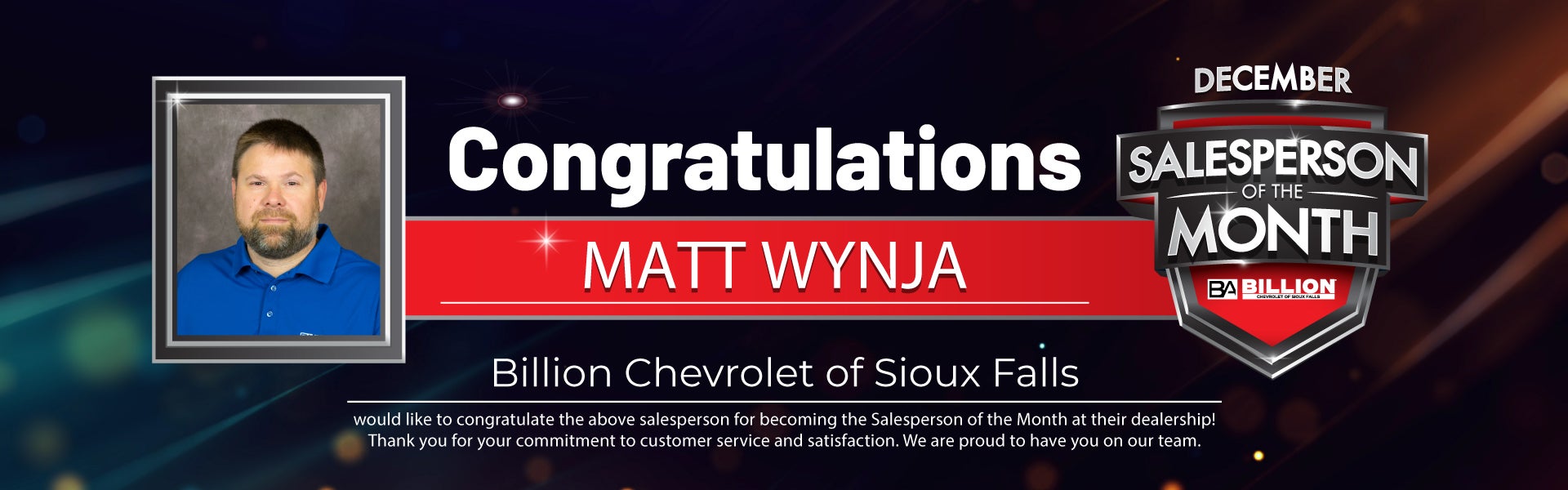 SALESPERSON OF THE MONTH