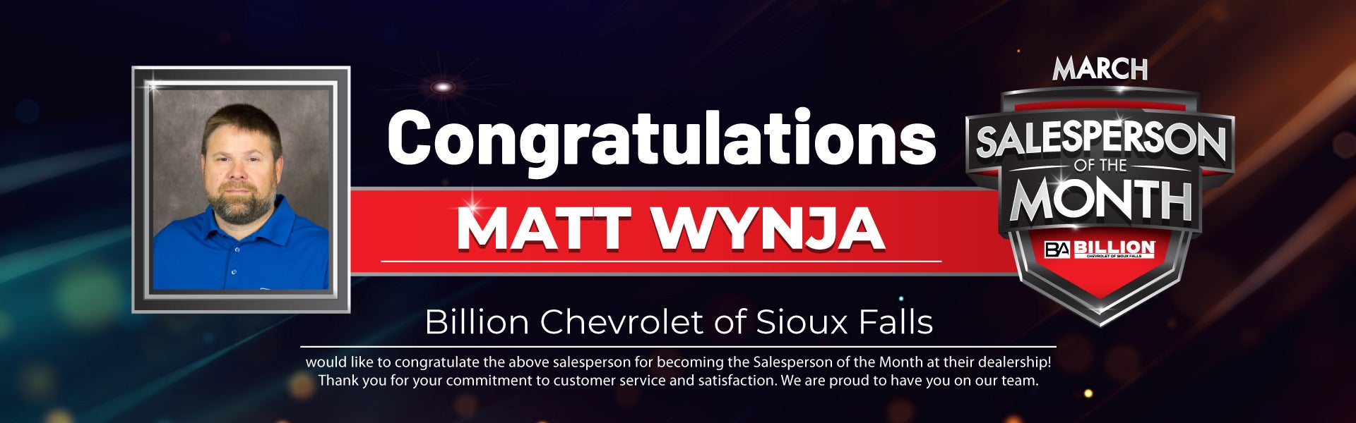 SALESPERSON OF THE MONTH