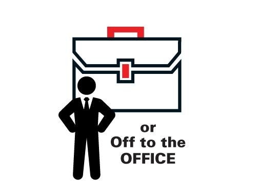 off to the office graphic